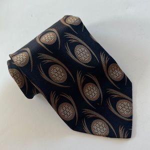 Giorgio Armani cravatte 100% silk handmade tie navy blue
